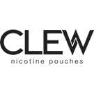 CLEW nicotine pouches logo written in black on a white background