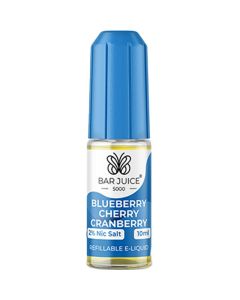 Blueberry cherry cranberry Bar Juice 5000 e-liquid in a 20mg nicotine strength. 
