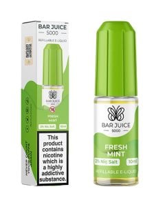 Fresh mint flavoured Bar Juice 5000 e-liquid in a 20mg nicotine strength.