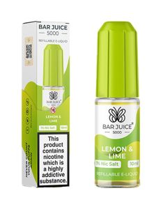 Bar Juice 5000 lemon & lime flavoured e-liquid in a 20 mg nicotine strength.