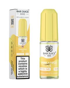 Pineapple ice Bar Juice 5000 e-liquid on a white background.