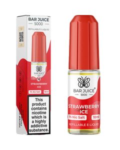 Strawberry ice Bar Juice 5000 e-liquid in a 20 mg nicotine strength.