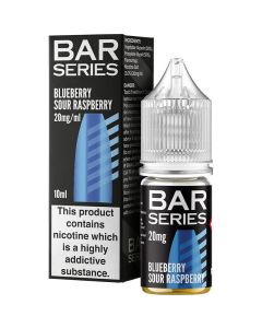 Bar Series blueberry sour raspberry e-liquid 10ml bottle and box 20mg
