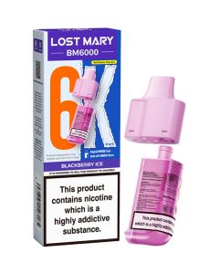 Blackberry ice Lost Mary BM6000 pod & refill 12ml
