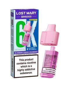 Blueberry cherry cranberry Lost Mary BM6000 pod & refill 12ml