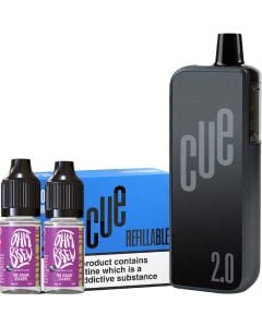 CUE 2.0 refillable 20ml vape bundle