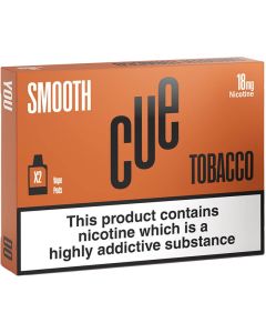 CUE smooth tobacco vape pods 2 pack
