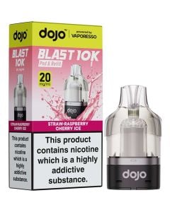 DOJO Blast 10K straw-raspberry cherry ice pod & refill 12ml