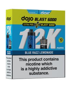 Blue razz lemonade 10mg DOJO Blast 6000 kit 24ml box