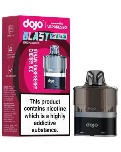 DOJO Blast straw-raspberry cherry ice pod & refill 12ml