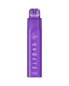 Elf Bar 1200 Purple Mint 2-in-1 pod kit on a white background.