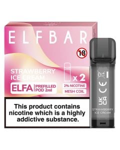 Elf Bar Elfa strawberry ice cream pods 2 pack
