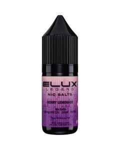 Berry lemon flavoured ELUX Legend Nic Salts e-liquid on a white background.