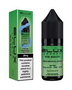 ELUX Legend nic salts fresh menthol mojito e-liquid 10ml