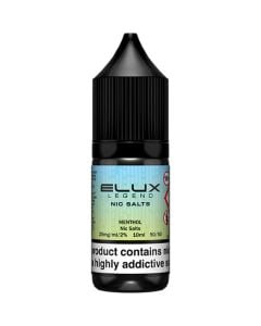 Menthol flavoured ELUX Legend Nic Salts e-liquid on a white background.