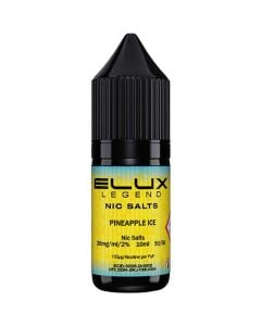 Pineapple ice flavoured ELUX Legend Nic Salts e-liquid on a white background.
