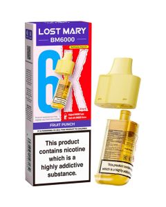 Fruit punch Lost Mary BM6000 pod & refill 12ml