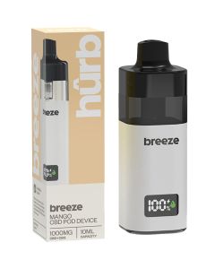 Mango Hûrb Breeze 1000mg CBD + CBG pod kit 10ml