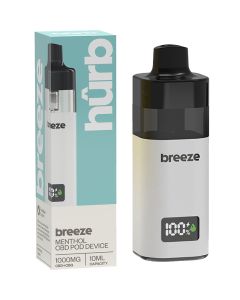 Menthol Hûrb Breeze 1000mg CBD + CBG pod kit 10ml