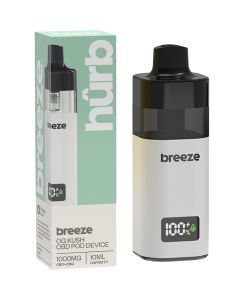 OG kush Hûrb Breeze 1000mg CBD + CBG pod kit 10ml