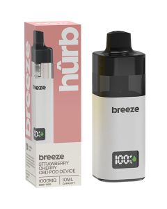 Strawberry cherry Hûrb Breeze 1000mg CBD + CBG pod kit 10ml