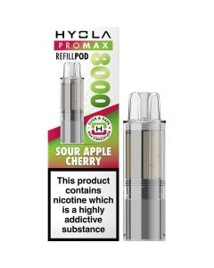 Hyola Pro Max 8000 sour apple cherry pod & refill 10ml