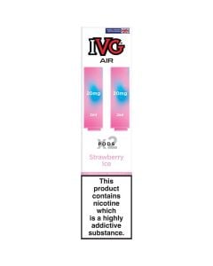 Two strawberry ice IVG Air pods box on a white background.