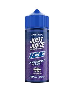 Just Juice Ice blackcurrant & lime e-liquid 100ml
