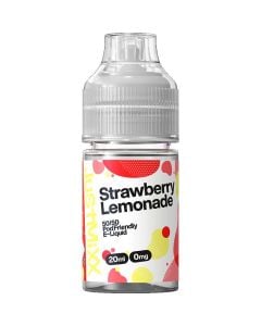 Just Mixx 20ml strawberry lemonade e-liquid on a white background.