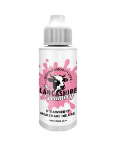 The Lancashire Creamery strawberry milkshake deluxe e-liquid 100ml