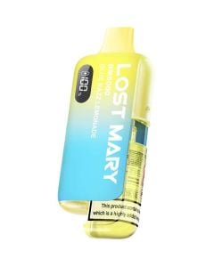 Lost Mary BM6000 blue razz lemonade disposable vape on a white background. 