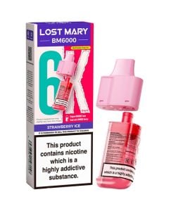 Lost Mary BM6000 strawberry ice pod & refill 12ml