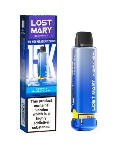 Lost Mary Nera 15K blueberry raspberry gami pod and box