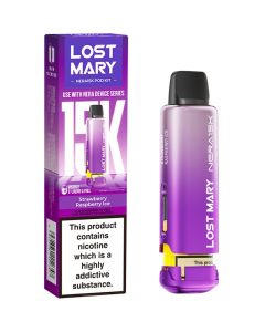 Lost Mary Nera 15K strawberry raspberry ice pod and box