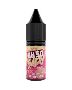 A Oh So Salty cherry aniseed chew ice flavoured 10ml e-liquid bottle on a white background.