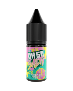 A Oh So Salty pineapple and apple flavoured 10ml e-liquid bottle on a white background.