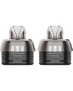 OXVA Vprime replacement pod 2 pack in black.