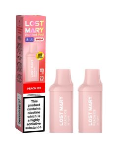 Peach ice Lost Mary BM600 pods 2 pack
