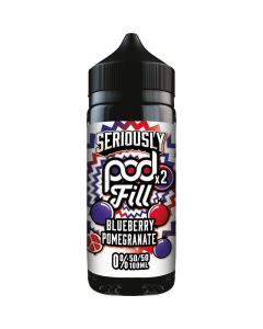 Seriously Pod Fill x2 blueberry pomegranate e-liquid 100ml