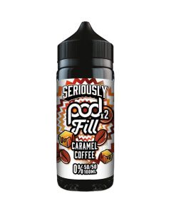 Seriously Pod Fill x2 caramel coffee e-liquid 100ml