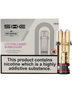 SKE Crystal Plus cotton candy bubblegum pods 2 pack