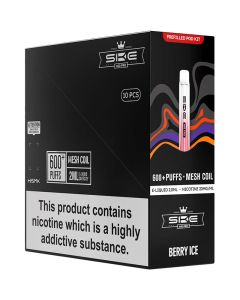 SKE Crystal Pro 600 pod vape kit 10 pack