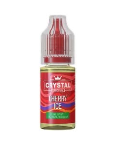 A SKE Crystal Salts cherry ice flavoured 10ml e-liquid bottle on a white background.