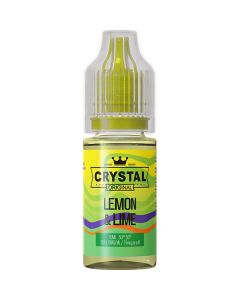 A SKE Crystal Salts lemon & lime flavoured 10ml e-liquid bottle on a white background.