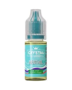A SKE Crystal Salts menthol flavoured 10ml e-liquid bottle on a white background.