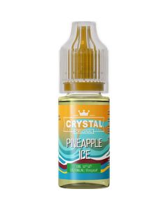 A SKE Crystal Salts pineapple ice flavoured 10ml e-liquid bottle on a white background.