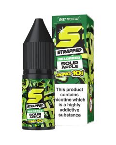 Strapped Reloaded salts sour apple e-liquid 10ml
