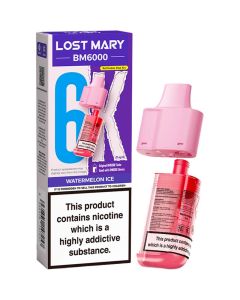 Watermelon ice Lost Mary BM6000 pod & refill 12ml
