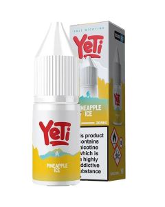 Yeti pineapple ice e-liquid in a 20mg on a white background