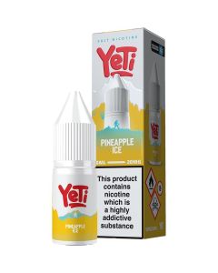 Yeti pineapple ice e-liquid in a 20mg on a white background